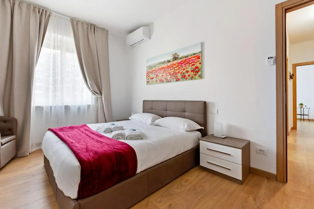 Red Subway Line Modern Flat Apartment Milan